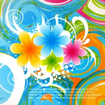Colorful flower Illustrazione stock