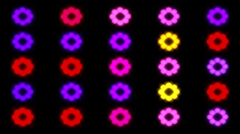 Colorful Flower Light Loop Stock Footage 58954135