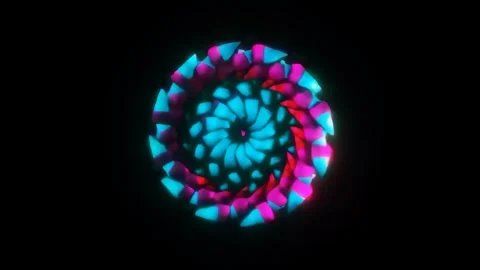 Colorful Flower Mandala Geometric Loop Stock Footage 339288640
