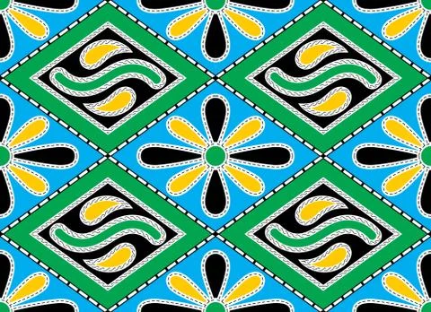 Colorful flower pattern background design Stock Illustration