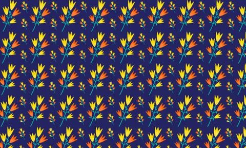 Colorful Flower pattern Background Stock Illustration