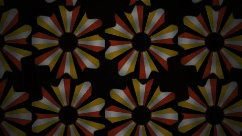 Colorful flower pattern on black background. Stock Footage 334867125