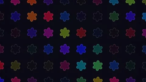 Colorful flower pattern on dark background for design 動画素材 338223631