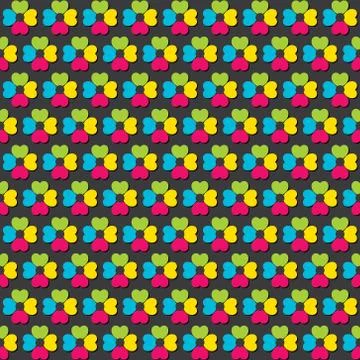 Colorful flower pattern design Stock Illustration