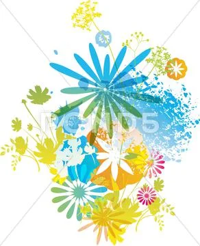 Colorful flower pattern Stock Illustration