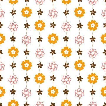 Colorful Flower Pattern Stock Illustration