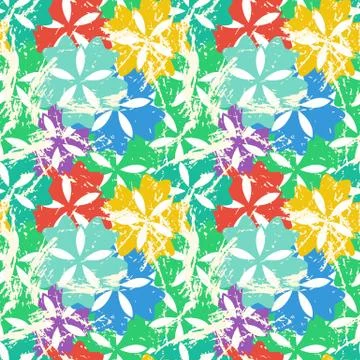 Colorful Flower Pattern Stock Illustration
