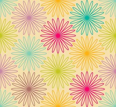 Colorful flower pattern Stock Illustration