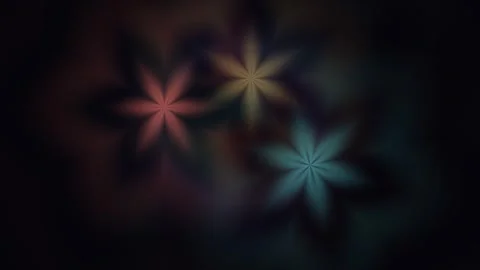 Colorful flower patterns in motion for VJ loop Stock Footage 340646307