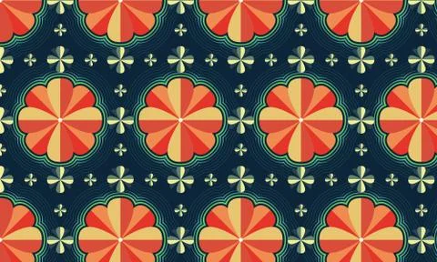 Colorful flower seamless pattern background. vector illustration Stock Illustration