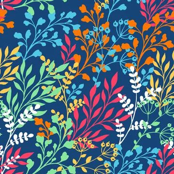 Colorful Flower seamless pattern Stock Illustration
