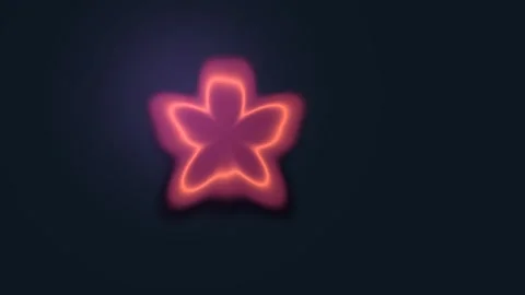 Colorful flower shape vj loop with motion background for Stock Footage 340599689