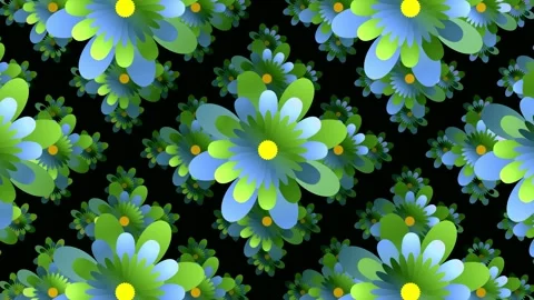Colorful flower simple pattern. 4k. Stock Footage 267053416