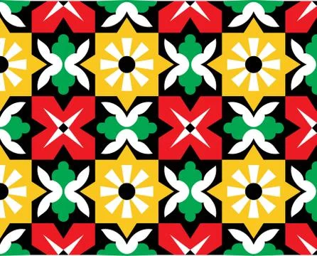 Colorful flower star pattern background design Stock Illustration
