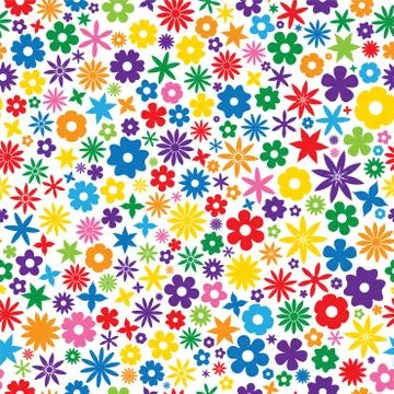 Colorful flower tile Stockillustratie