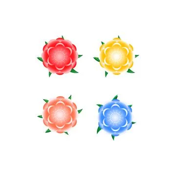 Colorful Flower Vector Stock Illustration
