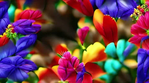 COLORFUL FLOWERS Background Loop  Background Video Video stock 232092165