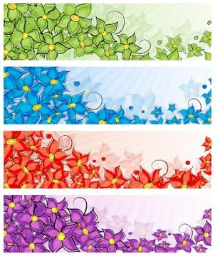 Colorful flowers Stock Illustration