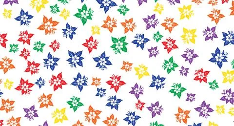 Colorful flowers seamless pattern background featuring vibrant floral Stock-Illustration