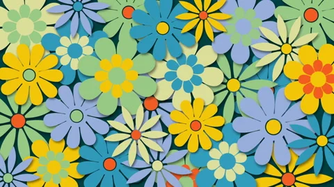 Colorful flowers, summer background Stock Footage 112861090