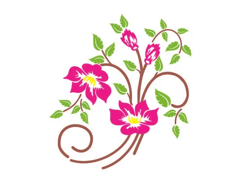 Colorful Flowers Vector Stock Illustration