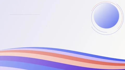 Colorful flowing bands frame a clean presentation background Stock Footage 346168488
