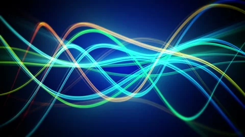 Colorful flowing lines loopable background Stock Footage 42138213