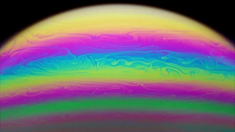 Colorful, flowing liquid with a rainbow effect. Stock Footage 307438325