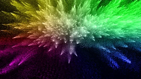Colorful Flowing Particles Stock Footage 59764993