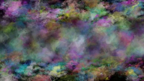 Colorful Fluffy Clouds with Intense Wind in the Middle Stock Footage 98490414