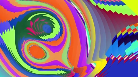 Colorful fluid abstract psychedelic background Stock Footage 264017617