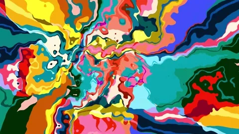 Colorful fluid abstract psychedelic background for summer music Stock Footage 277237197