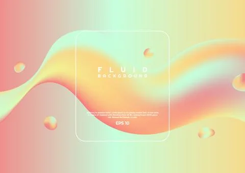Colorful fluid design wave element modern clean design with space for your te Stock Illustration