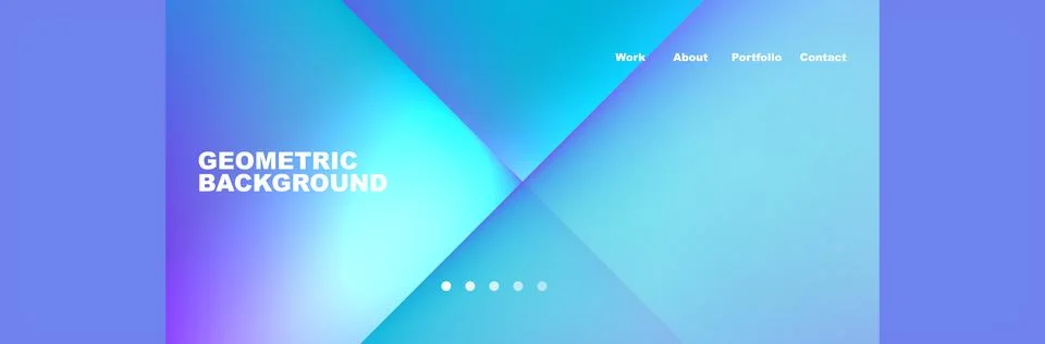 Colorful fluid gradient triangles and squares web site template. Vector Stock Illustration