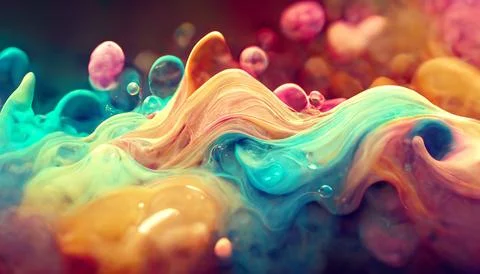 Colorful fluid movement イラスト素材