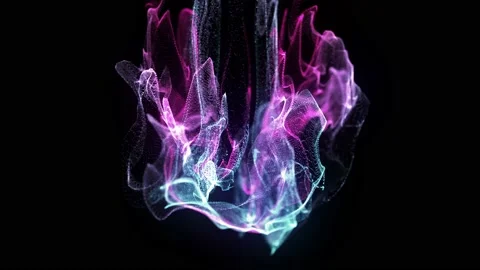 Colorful fluid particles explosion animation. Stock Footage 233743255