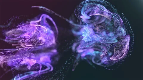 Colorful Fluid Particles Stock Footage 171715573