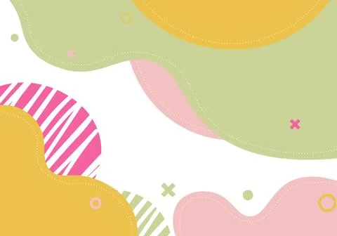 Colorful fluid shape with circle background. Abstract flat fluid background. Illustrazione stock