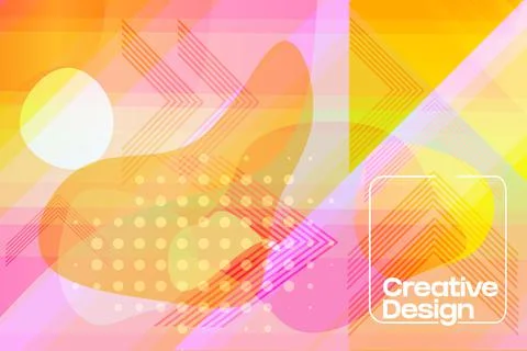 Colorful Fluid shape geometric vector EPS illustration design. Stock Illustration