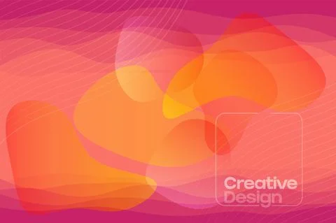 Colorful Fluid shape geometric vector EPS illustration design. Stock Illustration