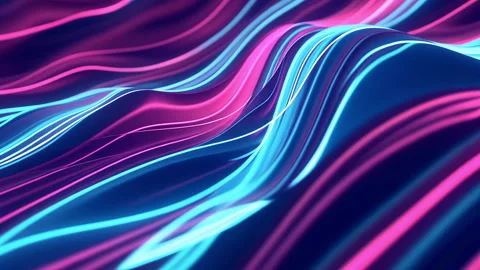 Colorful Fluid Wave Animation Loop Video stock 303352338