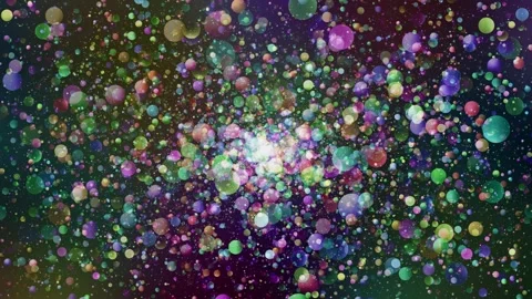 Colorful Flying Particles Background 動画素材 333776489
