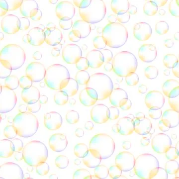 Colorful Foam Bubbles Seamless Pattern Stock Illustration