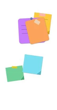 Colorful folded paper documents stack Ilustración de archivo