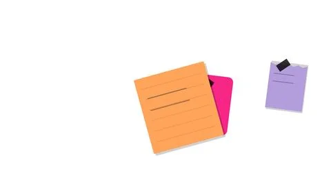 Colorful folded papers with sticky notes Stock Illustration