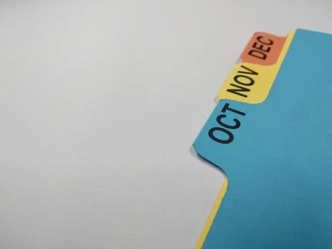 Colorful folder divider Stock Photos