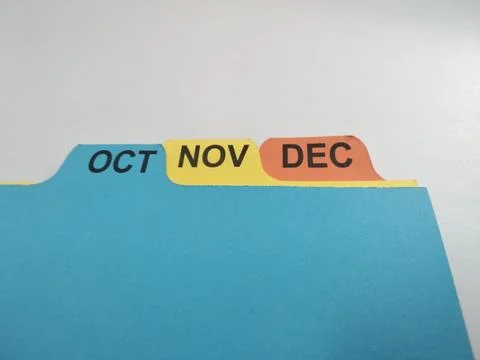 Colorful folder divider Stock Photos