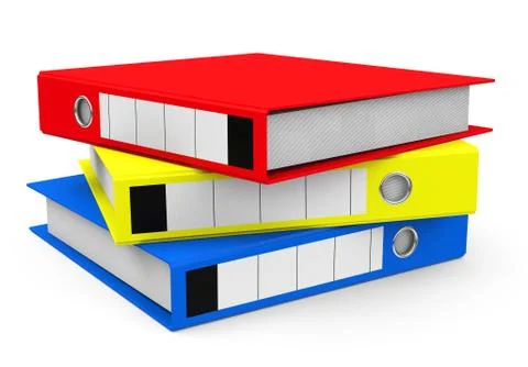 The colorful folders Stock Illustration