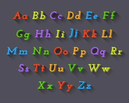 Colorful font Stock Illustration
