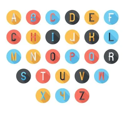 Colorful font Stock Illustration
